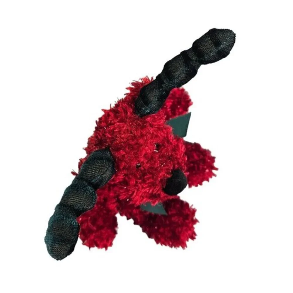 Russ Berrie Christmas Moose Twinkle Burgundy Chenille Plush Velvet Green Antlers